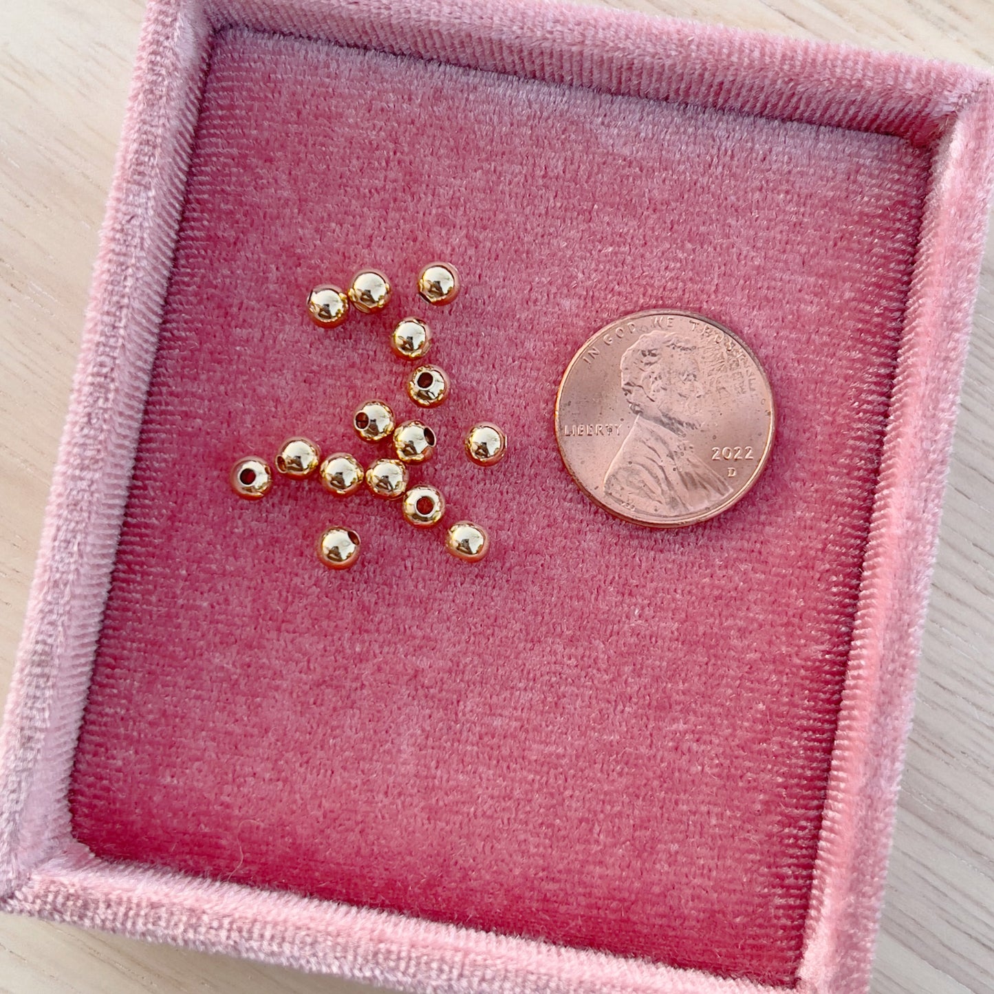 4mm Gold Plated spacer bead