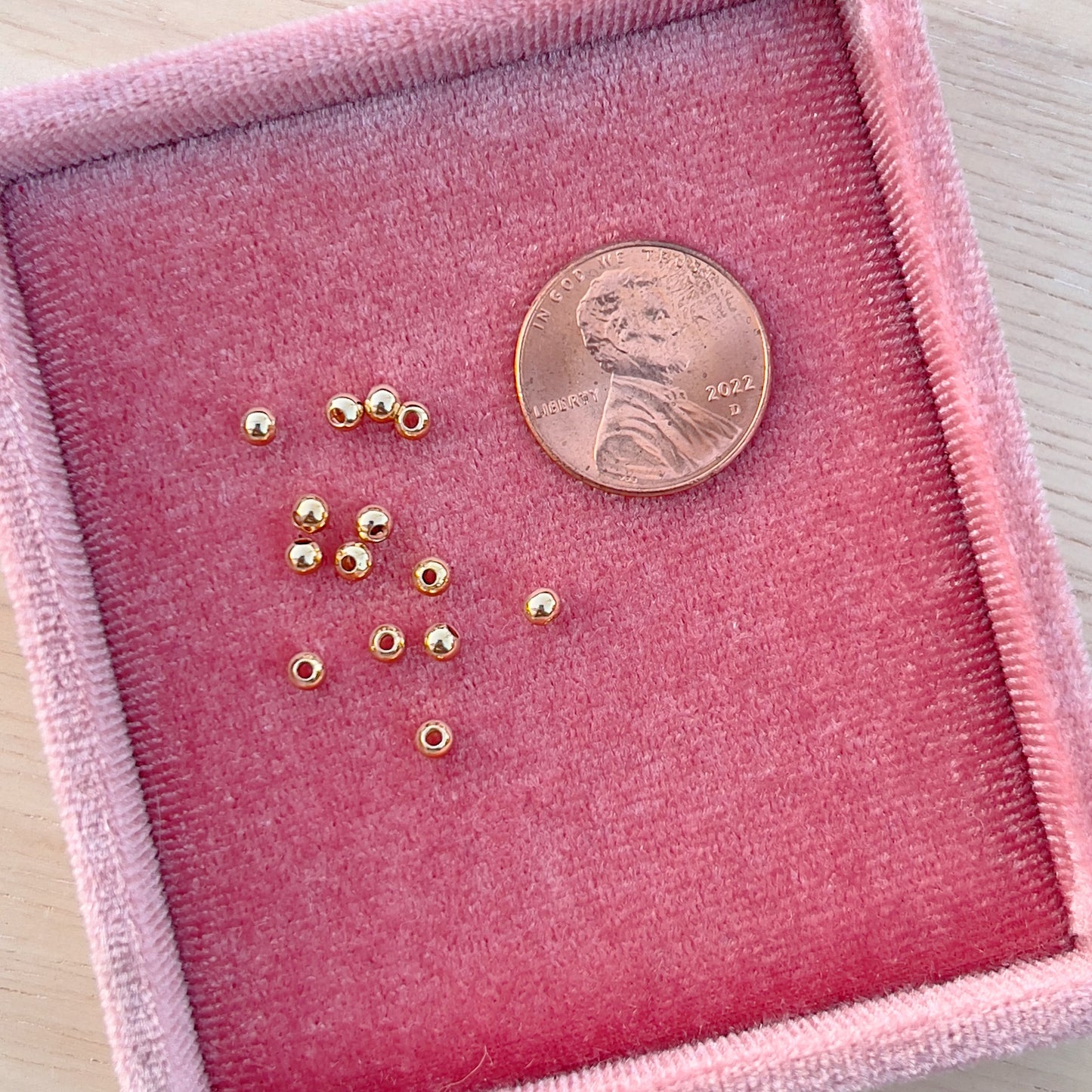 3mm Gold Plated Spacer beads