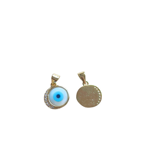 Evil Eye Shell charm for necklace or bracelet