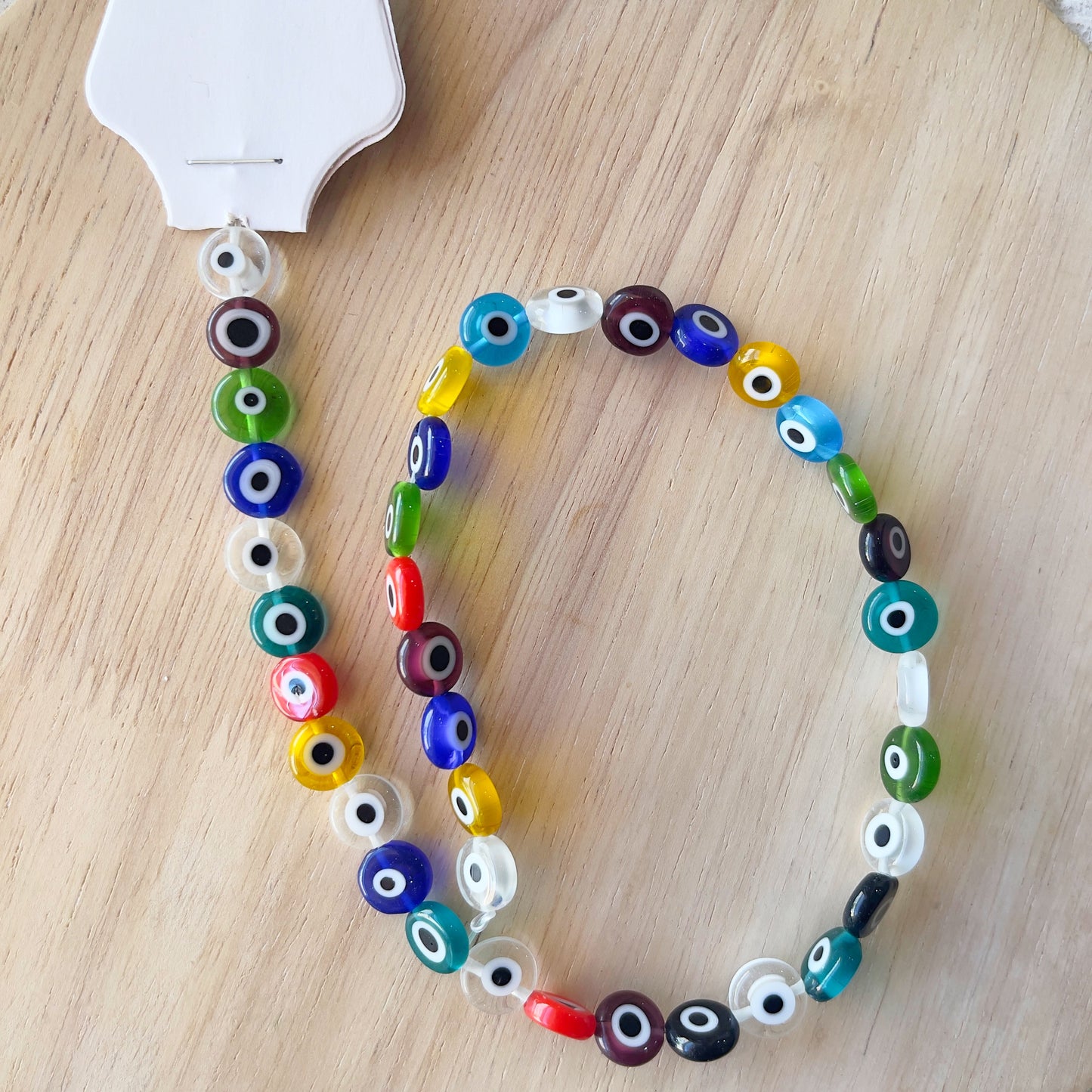 Multicolor Evil Eye strand 10mm