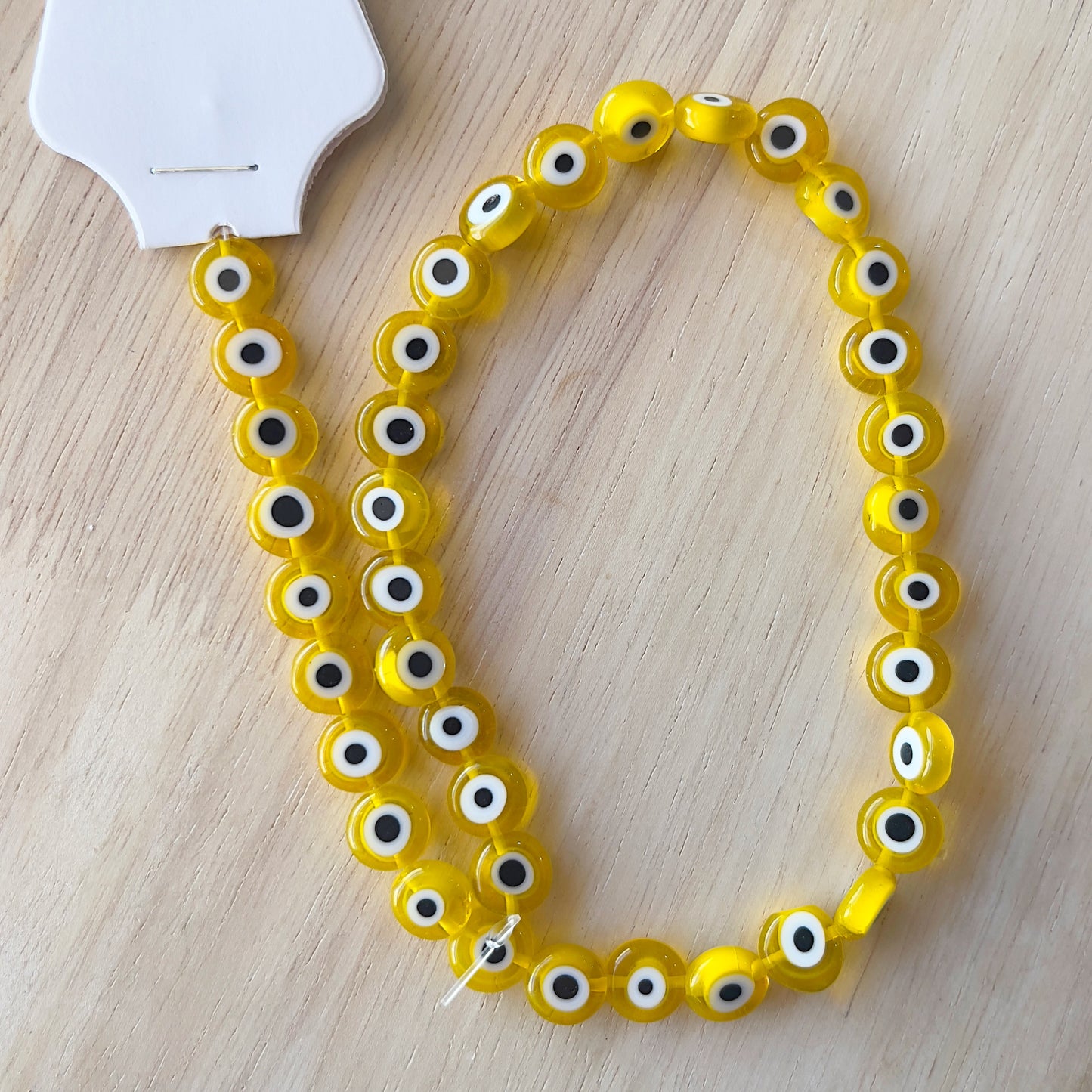 Yellow Evil Eye Strand 10mm