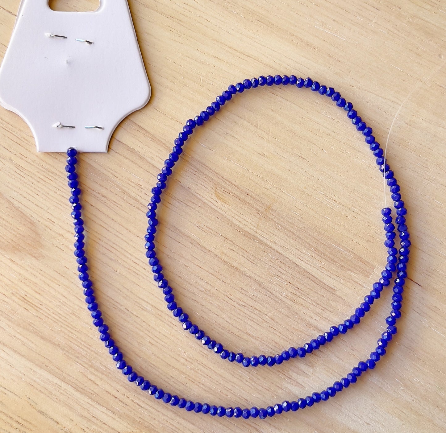 Navy Blue Crystal strand 2mm