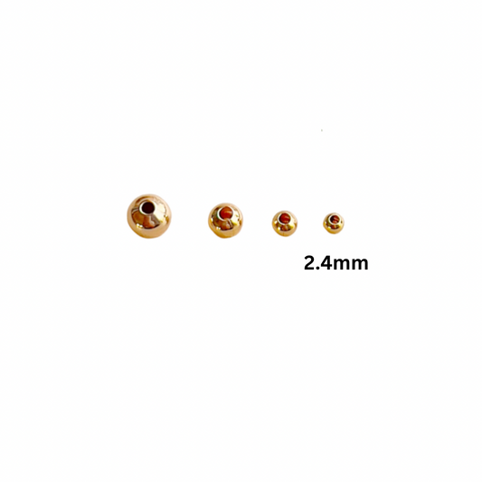 2.4mm Gold Plated Spacer beads