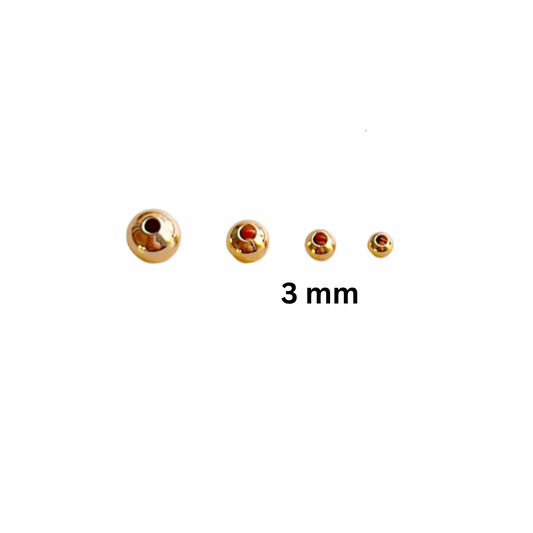 3mm Gold Plated Spacer beads