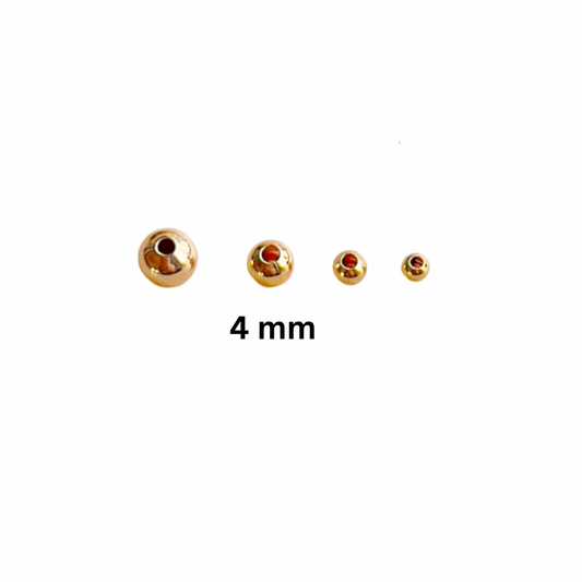 4mm Gold Plated spacer bead
